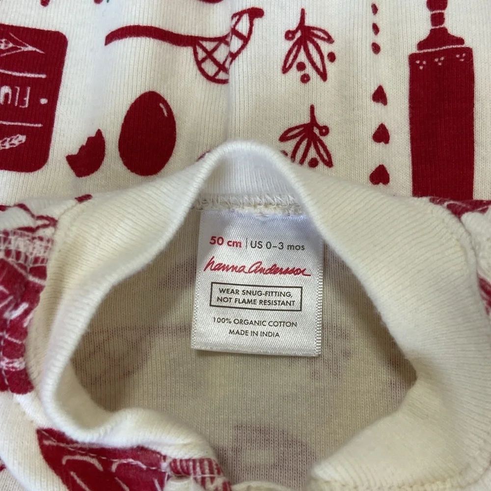 Hanna Andersson Christmas cookie bodysuit boys girls 0-3 months holiday party